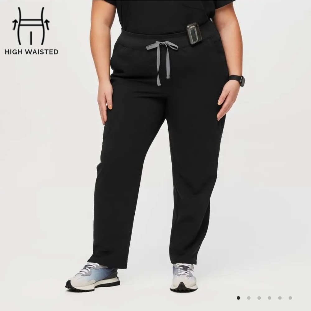 Figs Black High Waisted Yola Scrubs Pants 4xl Tall